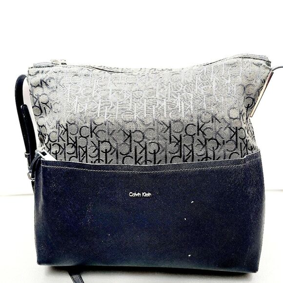 Calvin Klein Canvas Leather Bag - Picture 1 of 8